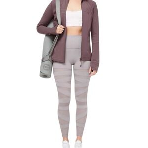 Lululemon Wunder Under Tight Mesh 28" Leggings Dark Chrome Gray Size 10‎